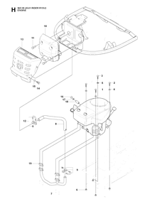 Transmission 5 Diagram and Parts List for R15-V2 (965094501)(2007-01) Husqvarna Lawn Tractor