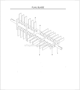 Flail Blade Diagram and Parts List for SD22  Husqvarna Lawn Tractor Accessories