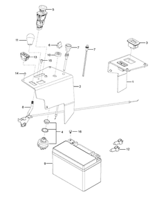 Console Diagram and Parts List for Z554X  Husqvarna Lawn Mower