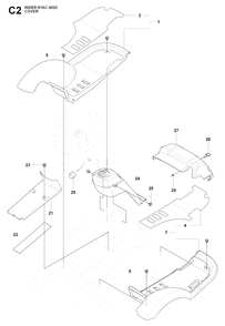 Part Location Diagram of 544374201 Husqvarna Unit Cover