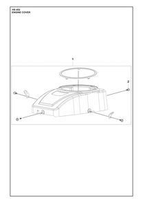 Engine Cover Diagram and Parts List for HS452  Husqvarna Engine