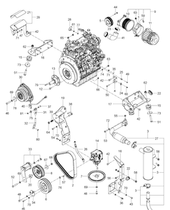 Engine Plate Diagram and Parts List for PZ29D (96655480101)(2015-02) Husqvarna Lawn Mower