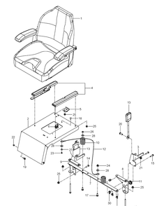 Seat Diagram and Parts List for M-ZT61BF (96717700400)(2013-01) Husqvarna Lawn Mower