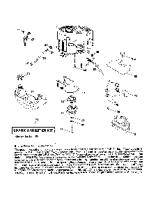 Engine Diagram and Parts List for YT42CS-96043022200  Husqvarna Lawn Tractor