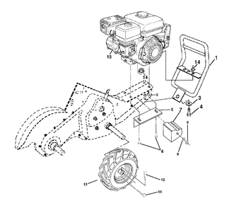Mainframe, Right Side Diagram and Parts List for 550CRTH (954140064-B)(1999-03) Husqvarna Tiller