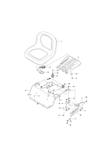 Seat Diagram and Parts List for Z246  Husqvarna Lawn Mower