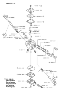 Carburetor C1q-El 10 (Epa) Diagram and Parts List for 245EPA 2002-08 Husqvarna Brush Cutter