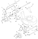 Page F Diagram and Parts List for 580BBC 580 BBC 2000-11 Husqvarna Lawn Mower