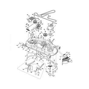 Mower Deck Diagram and Parts List for LGT24K54 240470 Husqvarna Lawn Tractor