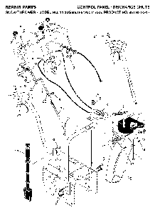 Control Panel And Discharge Chute Diagram and Parts List for 1130SBE (96193001700, 961930017)(2006-08) Husqvarna Snow Blower
