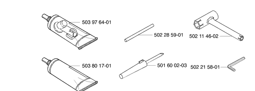 Accessories Diagram and Parts List for 323E 2006-04 Husqvarna Edger