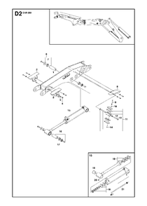 Arm Two Diagram and Parts List for DXR250 (11)(2010-09) Husqvarna Demolition Hammer