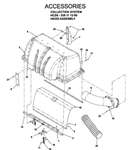 Accessories 14 Diagram and Parts List for IZ5223 (968999526)(2006-08) Husqvarna Lawn Mower