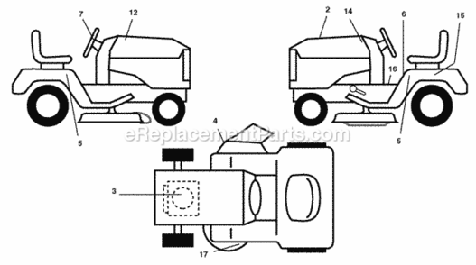 Page B Diagram and Parts List for 606140 2006-02 Husqvarna Lawn Tractor