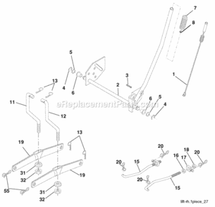 Page G Diagram and Parts List for 606140 2006-02 Husqvarna Lawn Tractor