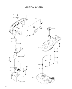 Ignition System Diagram and Parts List for RZ4219 (966809001)(2011-09) Husqvarna Lawn Mower