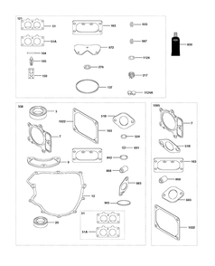 Gasket Kit Diagram and Parts List for 44M777-4171-G5 2013-04 Husqvarna Engine