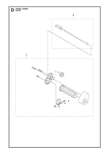 Lever Diagram and Parts List for 325HE3 966787601 from 20150100001-current Husqvarna Hedge Trimmer