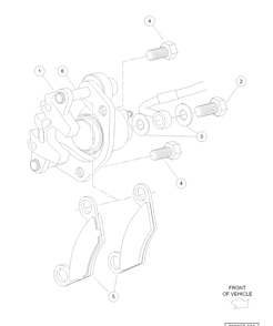 Front Brake Assembly Diagram and Parts List for HUV4421DXP 2006-11 Husqvarna Lawn Tractor