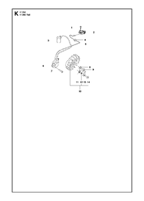 Ignition System Diagram and Parts List for K1250ACTIVE 2010-02 Husqvarna Circular Saw