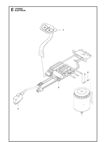 Electrical Diagram and Parts List for 115IHD45 (967098301)(20170600001-Current) Husqvarna Hedge Trimmer
