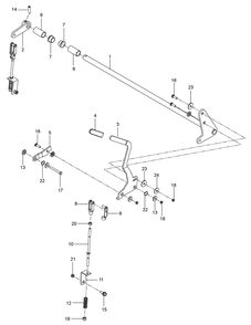 Parking Brake Diagram and Parts List for P-ZT4822CA (966663801)(2011-11) Husqvarna Lawn Tractor