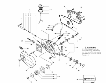 Gear Housing Diagram and Parts List for 128LDX 966589201 Husqvarna Edger