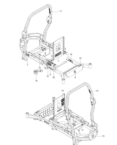 Decals Diagram and Parts List for PZ29CE (96661660100)(2011-02) Husqvarna Lawn Mower