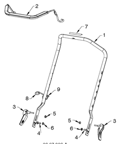 Handle 2 Diagram and Parts List for ST111 (96183000204)(2018-03) Husqvarna Snow Blower