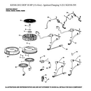 Engine >> Ignition Diagram and Parts List for 96041039400  Husqvarna Lawn Tractor