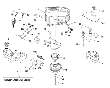 Part Location Diagram of 532426184 Husqvarna Throttle Control