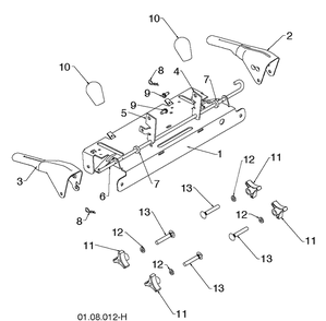 Handle 4 Diagram and Parts List for 1827EXLT (96193007701)(2012-09) Husqvarna Snow Blower