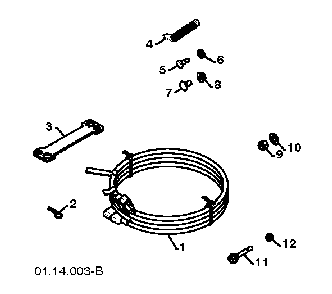 Assembly Diagram and Parts List for 1830SB96193005701 2010-08 Husqvarna Snow Blower