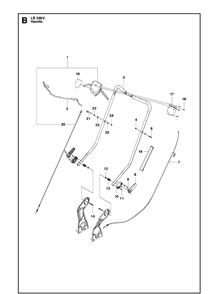 Part Location Diagram of 584860004 Husqvarna Handle Assy