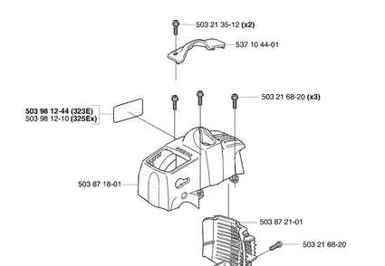 Covers Diagram and Parts List for 323E 2006-04 Husqvarna Edger