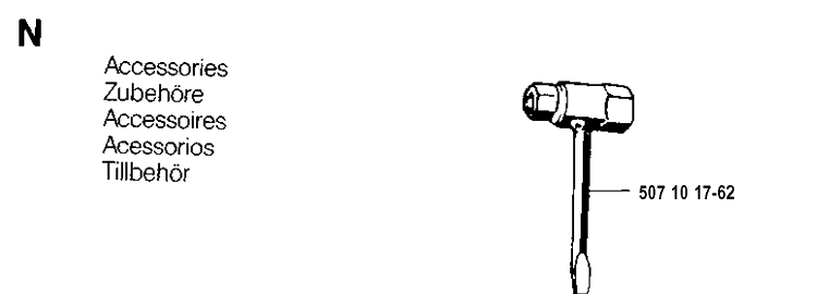 Accessories Diagram and Parts List for 35 19902200001-Current Husqvarna Chainsaw