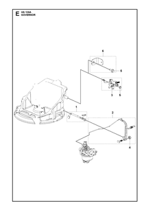 Part Location Diagram of 599348557 Husqvarna Throttle assembly