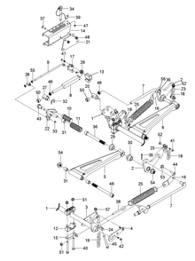 Mower Lift / Deck Lift Diagram and Parts List for Z572XS  Husqvarna Lawn Tractor