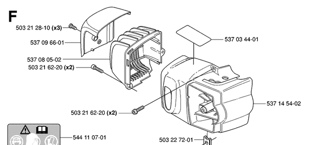 Cover Diagram and Parts List for 326HD60 (X-SERIES)(20062700001-20082200000) Husqvarna Hedge Trimmer
