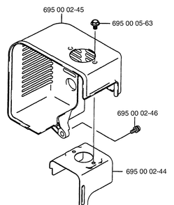 Shroud Diagram and Parts List for 145BT 1997-05 Husqvarna Leaf Blower / Vacuum