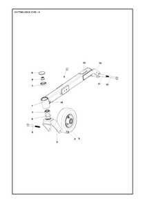 61-Inch/155cm Cutting Deck 5 Diagram and Parts List for C155 (967293901)(2019-09) Husqvarna Lawn Tractor Accessories