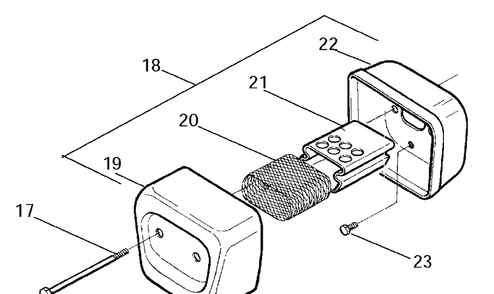 Muffler Diagram and Parts List for 141 20030100001-20040100000 Husqvarna Chainsaw