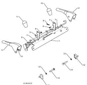 Handles 1 Diagram and Parts List for 1830SB (96193005700)(2010-04) Husqvarna Snow Blower