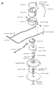 Blade Motor And Cutting Equipment 8 Diagram and Parts List for G1 1998-2003 Husqvarna Lawn Mower