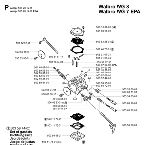 Carburetor Details 2 Diagram and Parts List for 3120 20013500001-Current Husqvarna Chainsaw