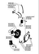 Page F Diagram and Parts List for 61 1981-02 Husqvarna Chainsaw