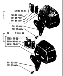 Page H Diagram and Parts List for 61 1984-10 Husqvarna Chainsaw