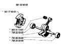 Page E Diagram and Parts List for 61 1986-12 Husqvarna Chainsaw
