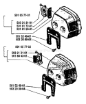 Page G Diagram and Parts List for 61 1988-06 Husqvarna Chainsaw