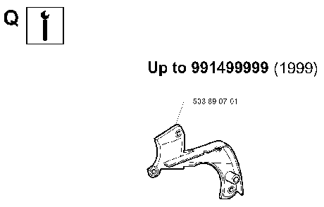 Service Updates Diagram and Parts List for 345EPA 19993600001-20013500000 Husqvarna Chainsaw